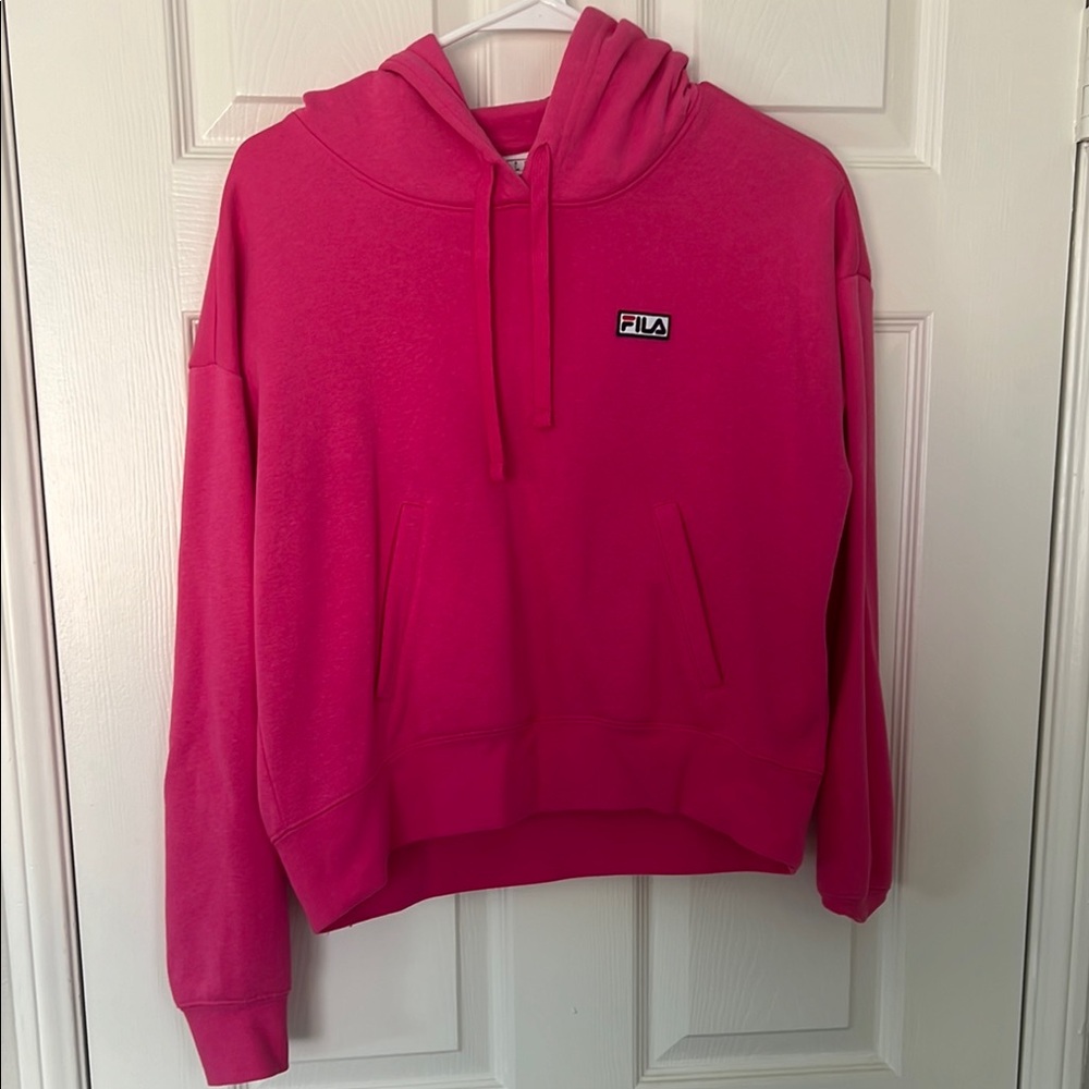 FILA Women's Pink Hoodie Sweatshirt